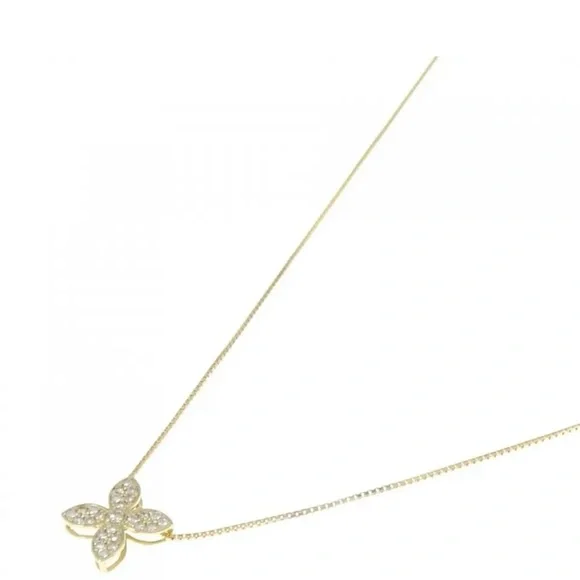 Authentic 18K Solid Gold Necklace and Diamond Pendant - Picture 3 of 6